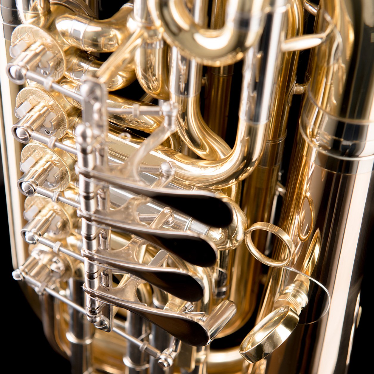Wessex Tubas | Bubbe 5 Travel Tuba | Travel Tuba for Sale | Brass Finish | Close Up Detail