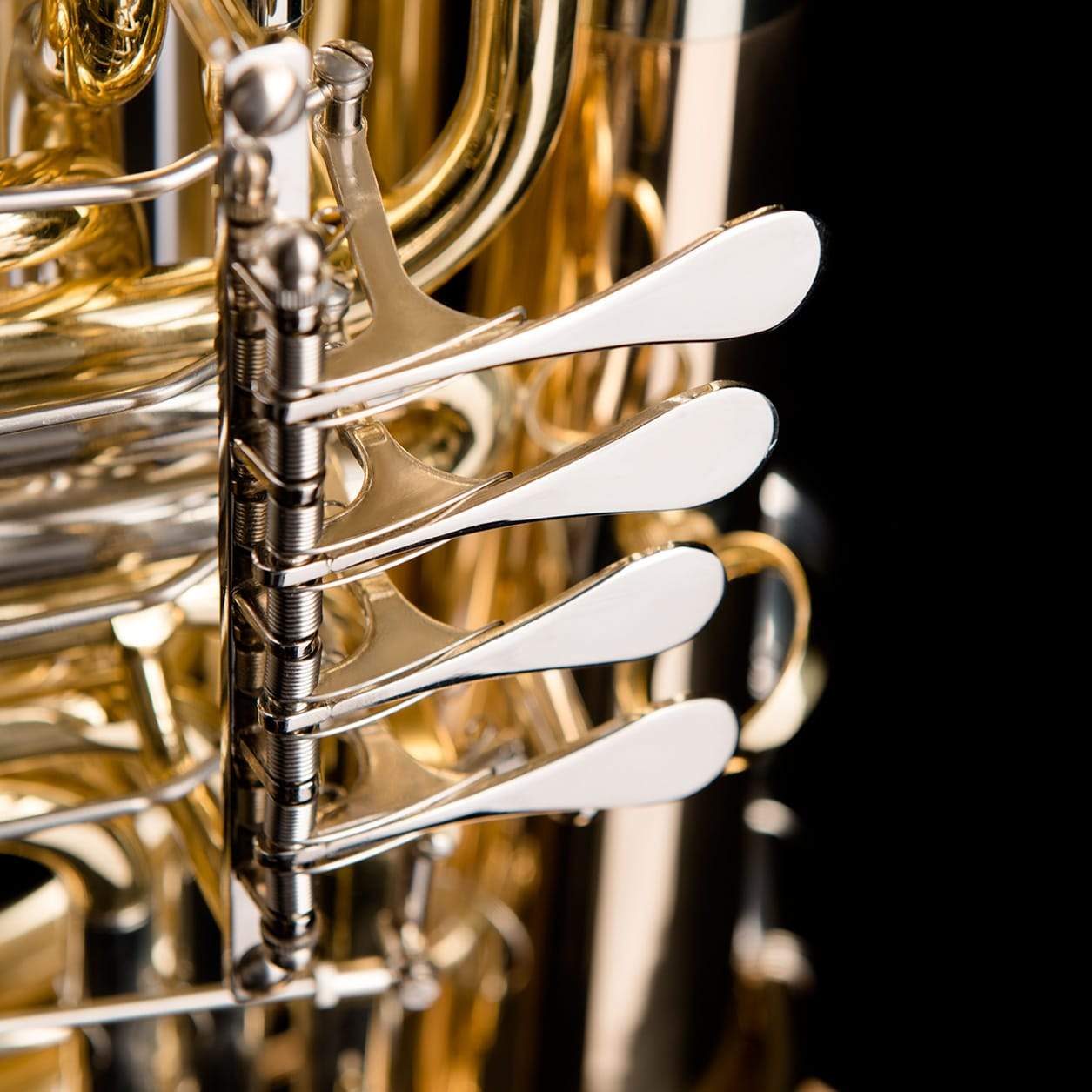 Wessex Tubas | Bubbe 5 Travel Tuba | Travel Tuba for Sale | Close Up | Valves