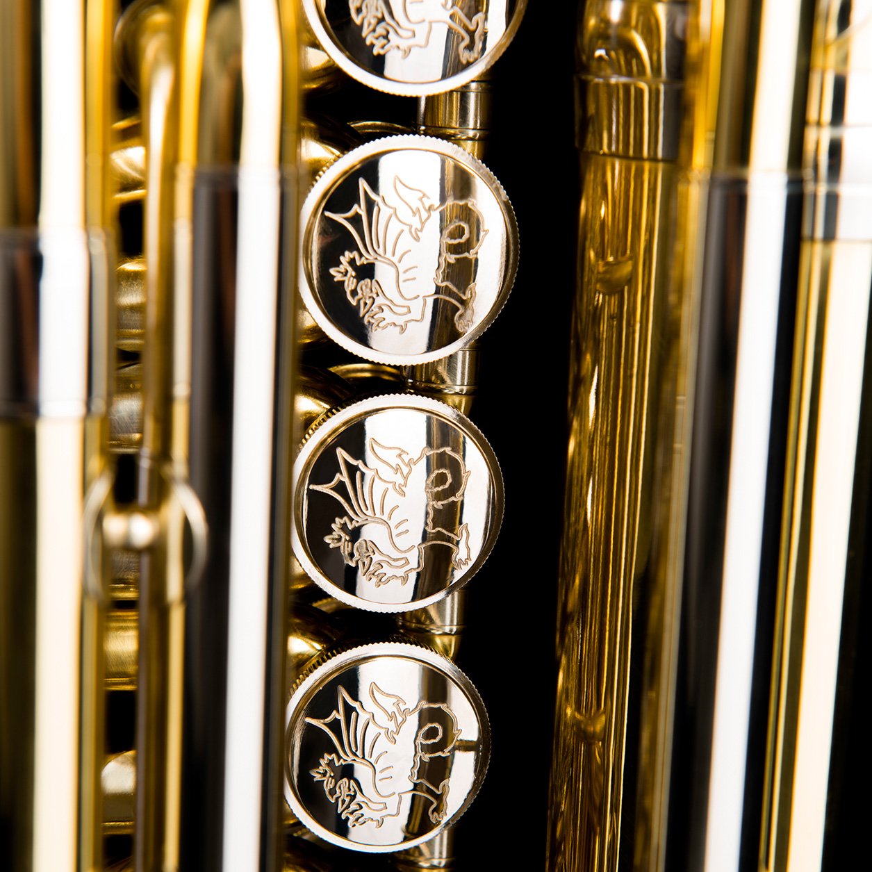 Wessex Tubas | Bubbe 5 Travel Tuba | Travel Tuba for Sale | Close Up Detail | Wessex Engaving