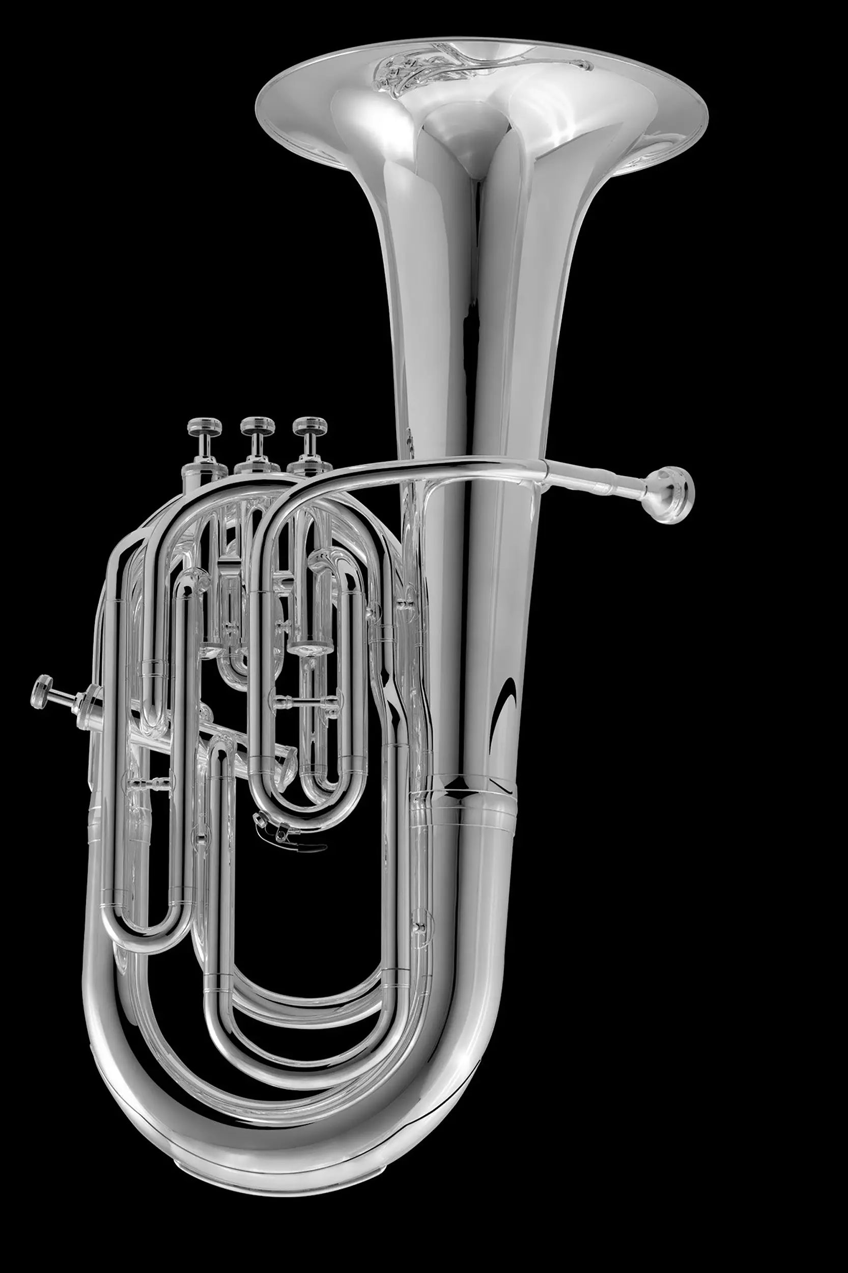 Front of Silver French Bb Saxhorn