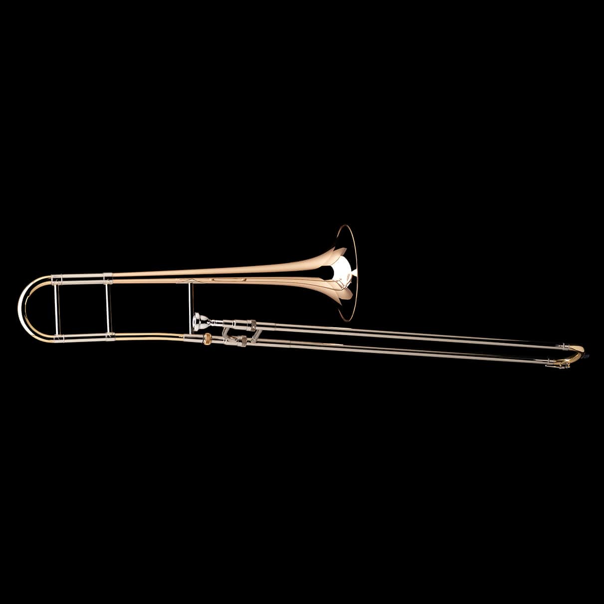 An image of a Bb Tenor Trombone (0.525″) from Wessex Tubas, facing right