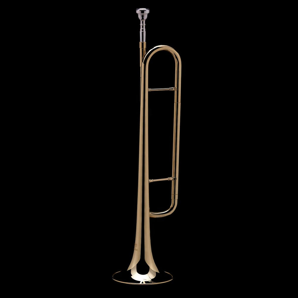 An alternative image of a Bb Bugle/Natural Trumpet from Wessex Tubas