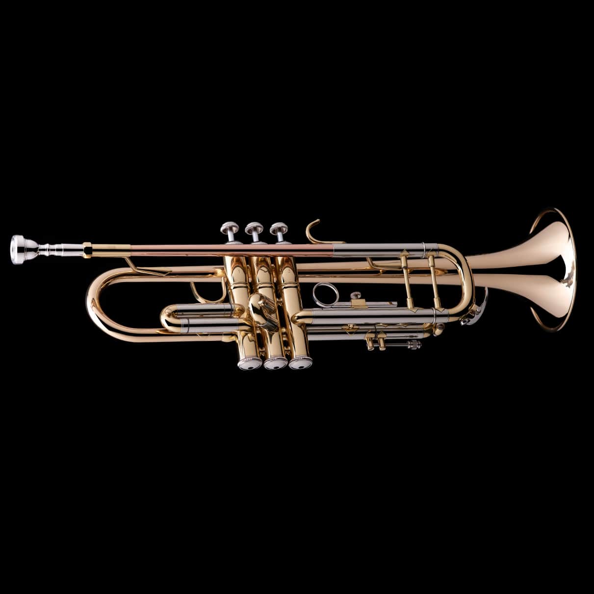 An image of a Bb Professional Trumpet from Wessex Tubas, facing right