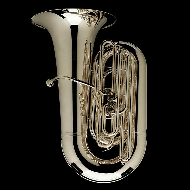 An image of a BBb 6/4 Front-Piston Tuba "Grand" in silver-plate from Wessex Tubas